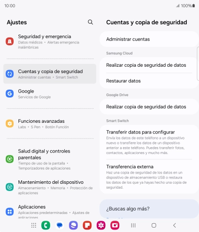 Pulsa Administrar cuentas.