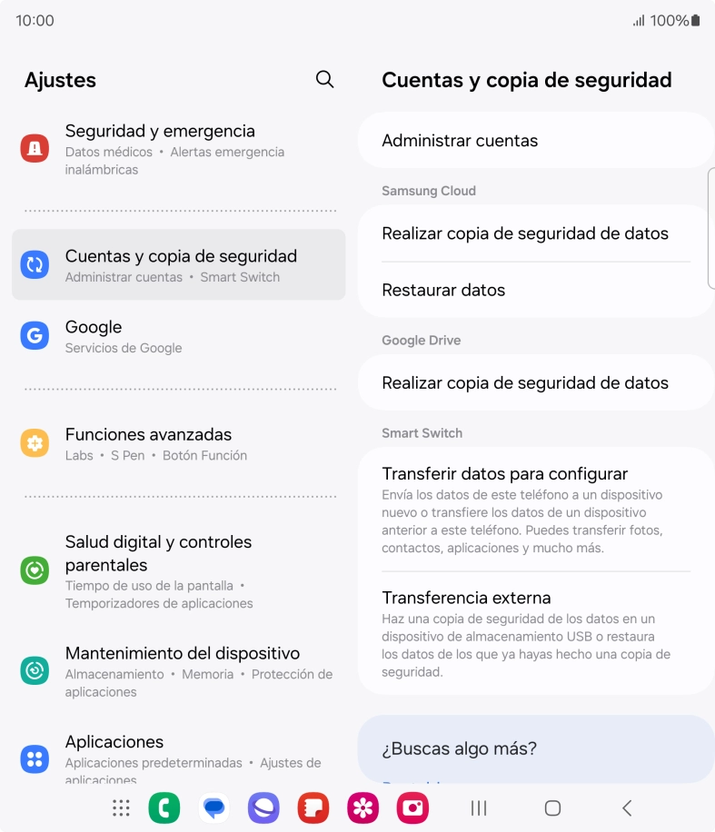 Pulsa Administrar cuentas.