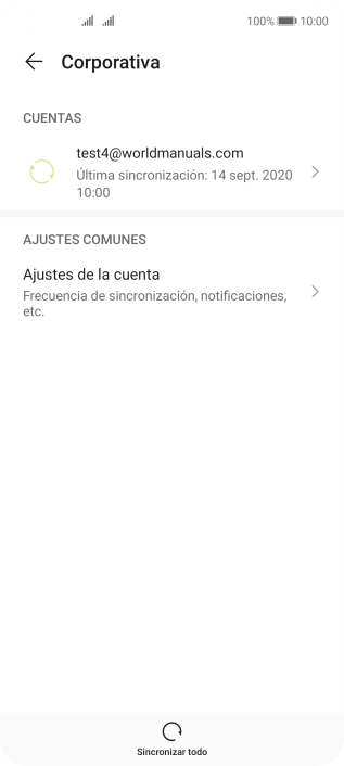 Pulsa la cuenta deseada.
