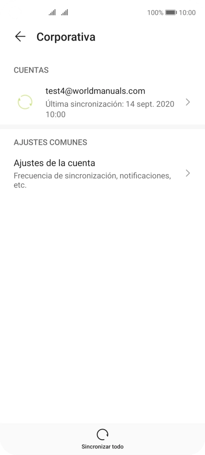 Pulsa la cuenta deseada.