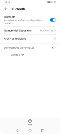 Pulsa el dispositivo Bluetooth deseado y sigue las indicaciones de la pantalla para vincular el dispositivo al teléfono.