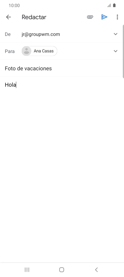 Pulsa el icono de anexos.