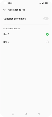 Pulsa la red deseada.