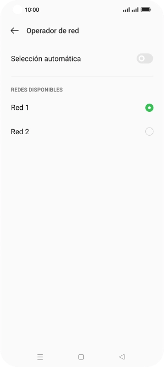 Pulsa la red deseada.