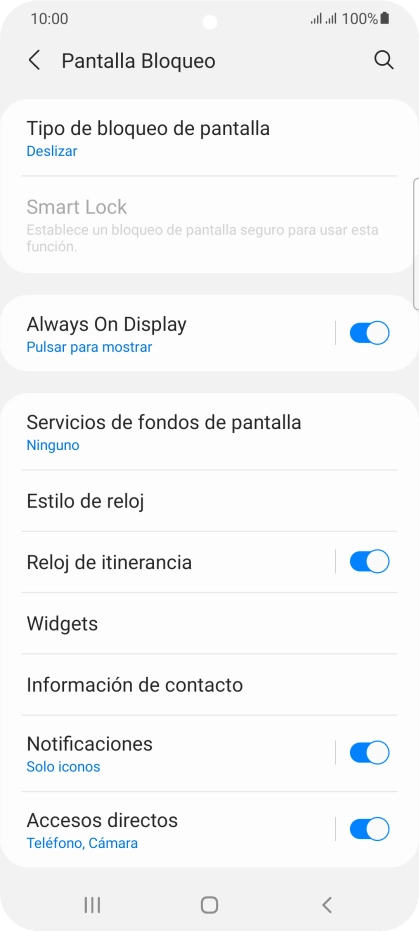 Pulsa Tipo de bloqueo de pantalla.