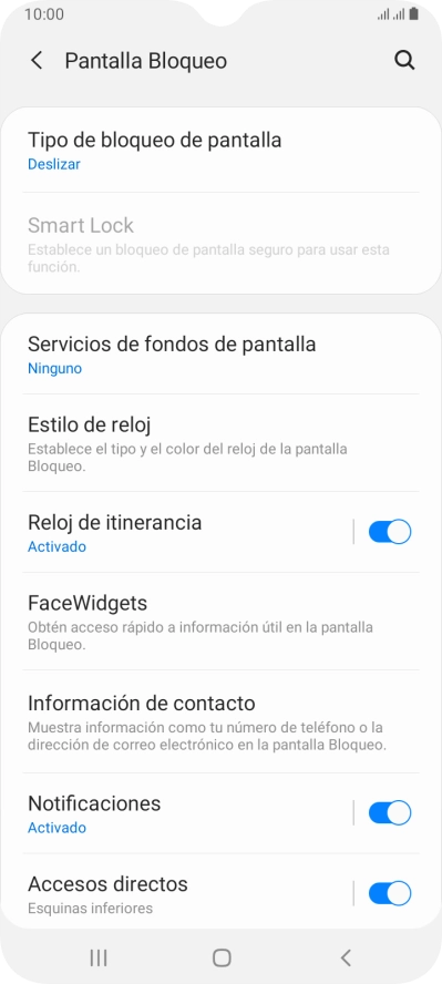 Pulsa Tipo de bloqueo de pantalla.