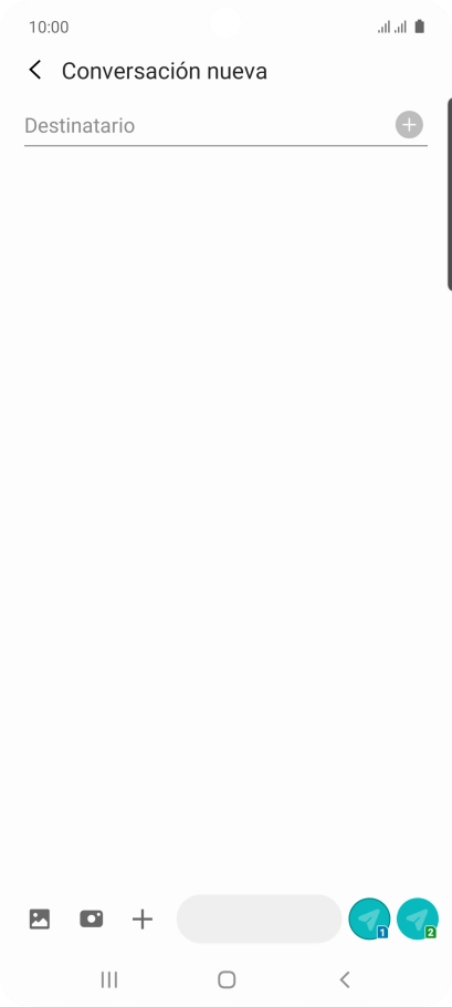 Pulsa en el campo de búsqueda e introduce las primeras letras del nombre del destinatario deseado.