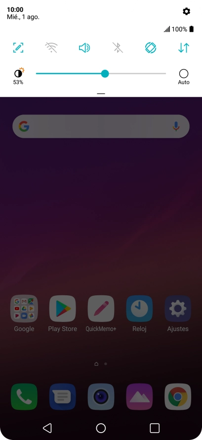 Pulsa el icono de modo de sonido las veces que sean necesarias para activar o desactivar el modo silencioso.