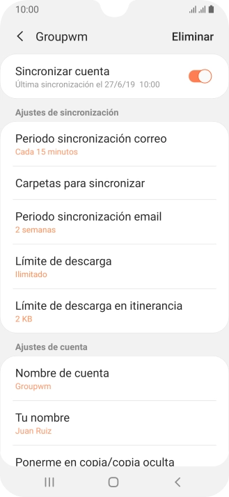 Pulsa el indicador junto a 