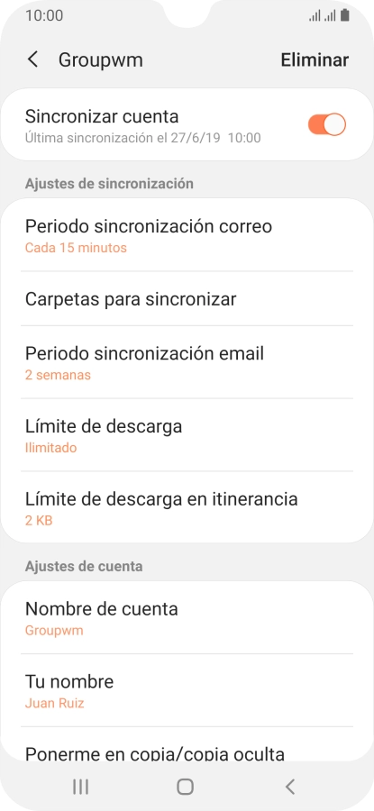 Pulsa el indicador junto a 