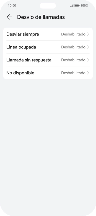 Pulsa el tipo de desvío deseado.