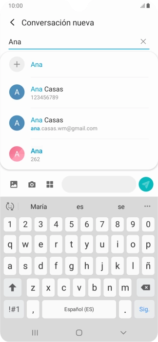 Pulsa el contacto deseado.