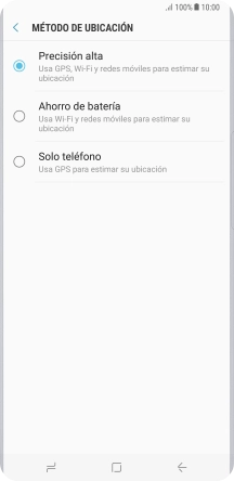Si seleccionas Precisión alta, el teléfono podrá encontrar tu posición exacta con ayuda de los satélites GPS, la red móvil y una red wifi cercana. El GPS por satélite requiere vista libre al cielo.