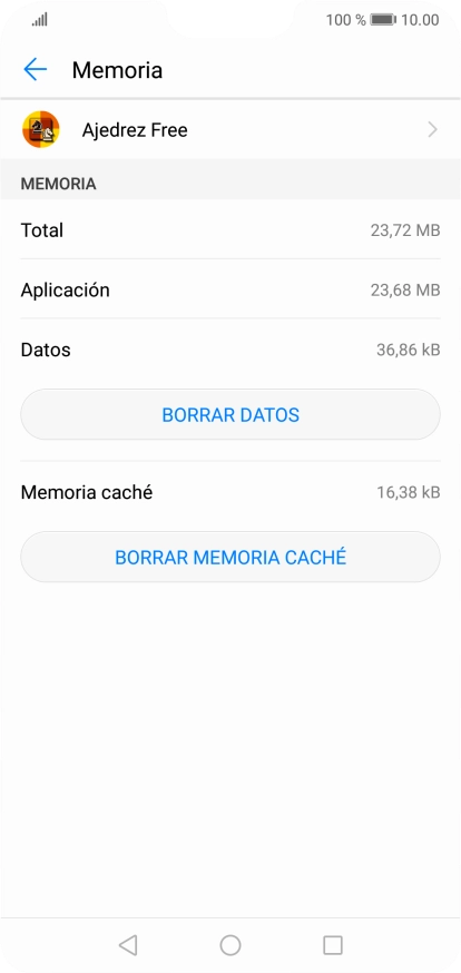Pulsa BORRAR MEMORIA CACHÉ.