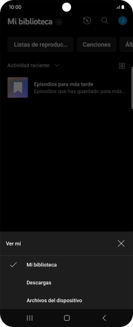 Pulsa una categoría y desplázate al archivo de música deseado.