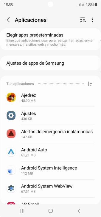 Pulsa la app deseada.