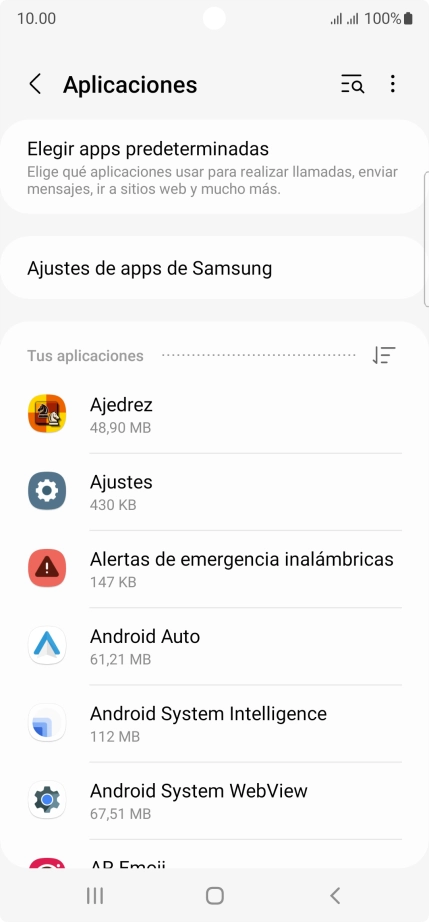 Pulsa la app deseada.