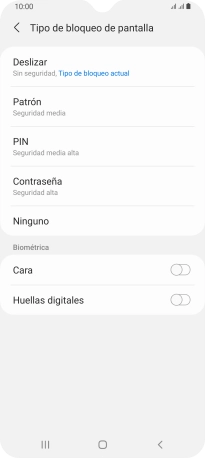 Pulsa Huellas digitales.