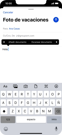 Pulsa Añadir documento y sigue las indicaciones de la pantalla para adjuntar un documento.