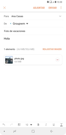Pulsa ENVIAR cuando hayas terminado de escribir el correo electrónico.