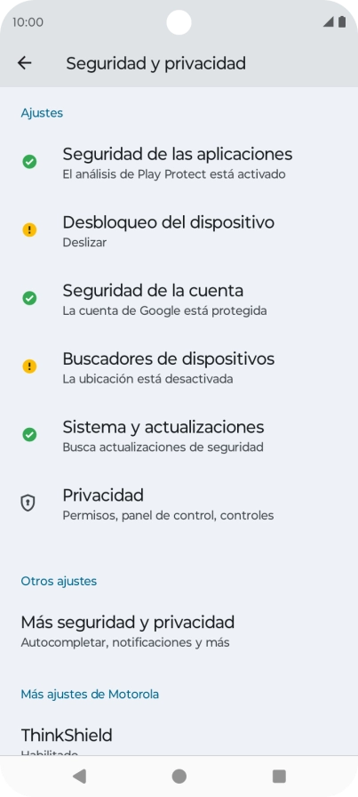 Pulsa Desbloqueo del dispositivo.