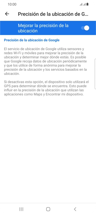 Pulsa el indicador junto a 