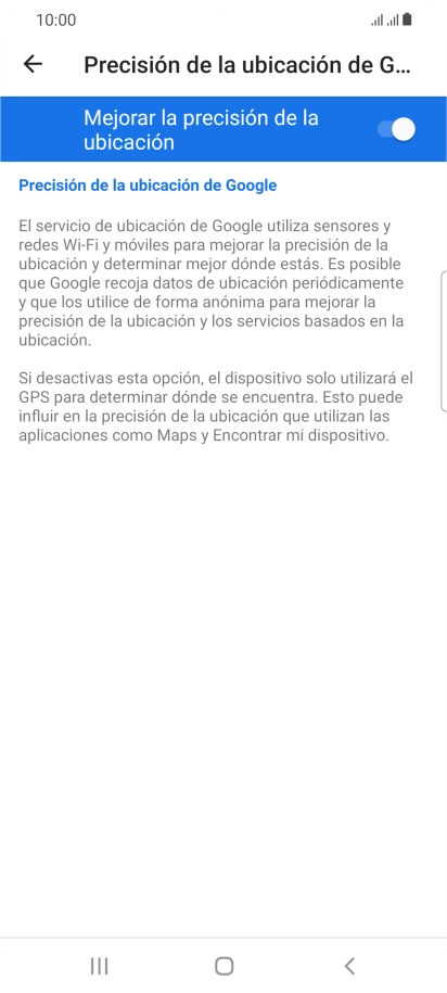 Pulsa el indicador junto a 