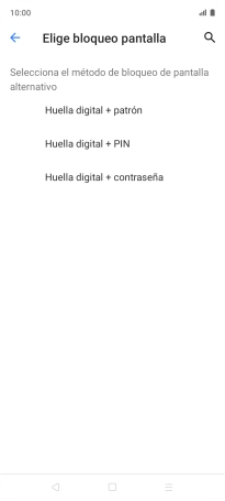 Pulsa el código de seguridad deseado y sigue las indicaciones de la pantalla para crear un código de seguridad del teléfono adicional.