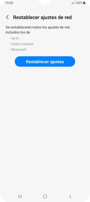 Pulsa Restablecer ajustes.