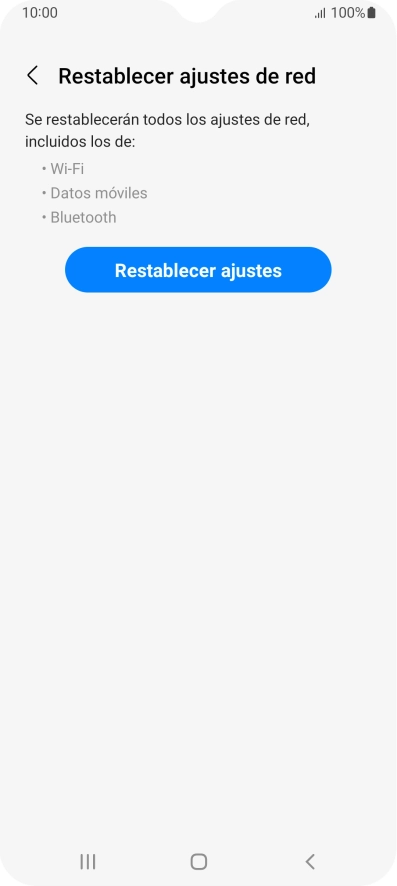 Pulsa Restablecer ajustes.