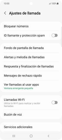 Pulsa Servicios adicionales.
