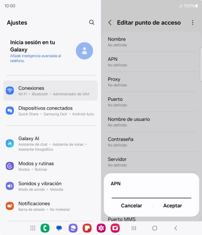 Introduce airtelwap.es y pulsa Aceptar.