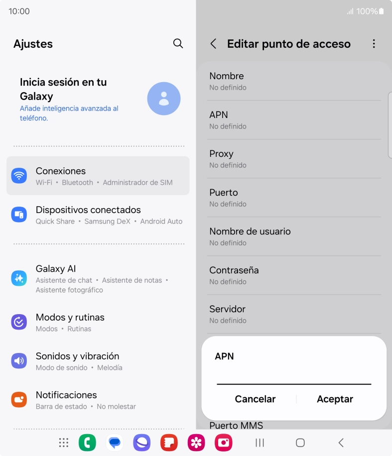 Introduce airtelwap.es y pulsa Aceptar.