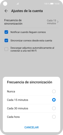 Pulsa el ajuste deseado.