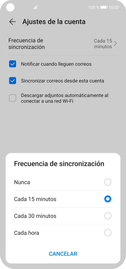 Pulsa el ajuste deseado.
