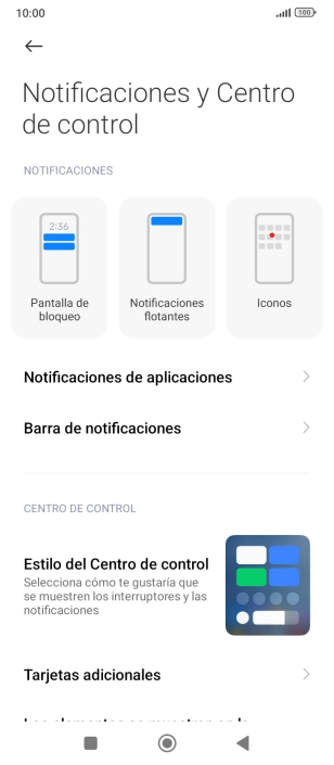 Pulsa Notificaciones de aplicaciones.