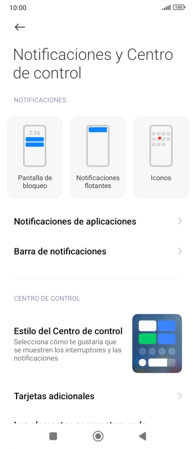Pulsa Notificaciones de aplicaciones.