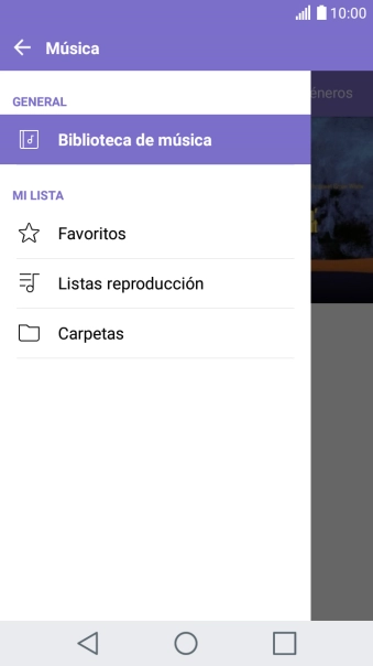 Pulsa Biblioteca de música.
