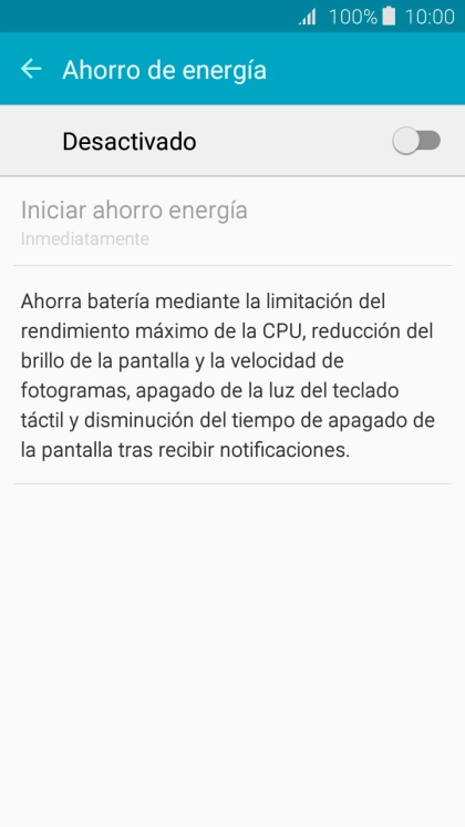 Pulsa el indicador para activar la función.