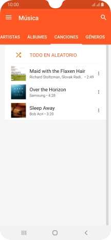 Pulsa el archivo de música deseado.