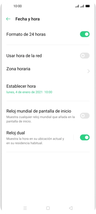 Pulsa el indicador junto a 