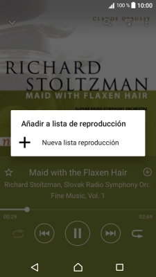 Pulsa Nueva lista reproducción.