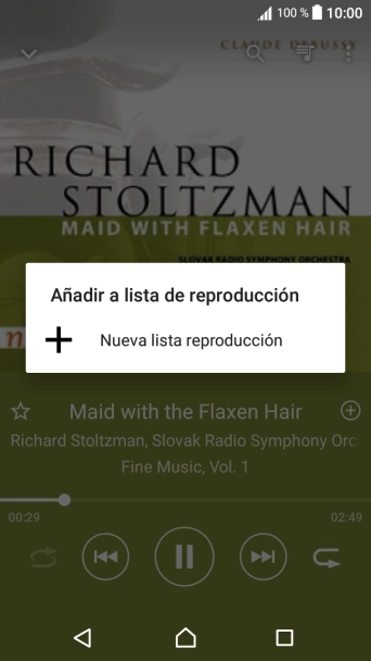Pulsa Nueva lista reproducción.