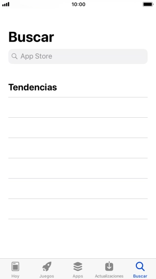 Pulsa en el campo de búsqueda e introduce el nombre o el tema de la app deseada.