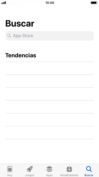 Pulsa en el campo de búsqueda e introduce el nombre o el tema de la app deseada.