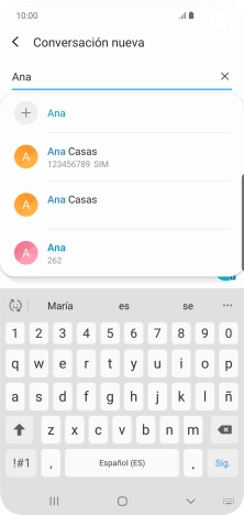 Pulsa el contacto deseado.