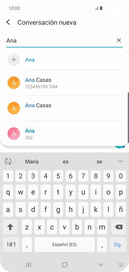 Pulsa el contacto deseado.
