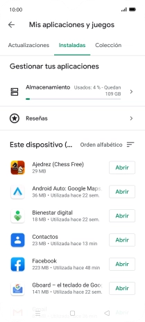 Pulsa la app deseada.