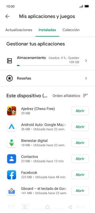 Pulsa la app deseada.