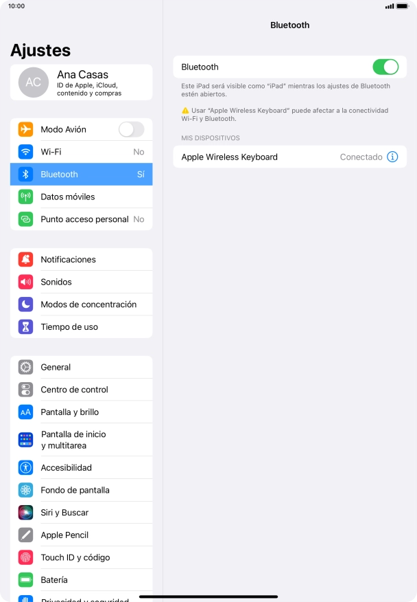 Desliza el dedo hacia arriba desde la parte inferior de la pantalla para terminar y volver a la pantalla de inicio.